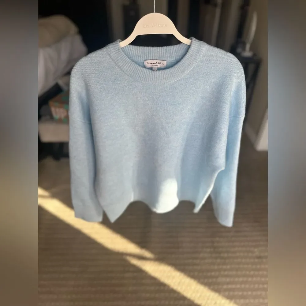 Michael Stars - PERFECT SPRING SWEATER in size Small, Lt Blue NWOT - Picture 8 of 9